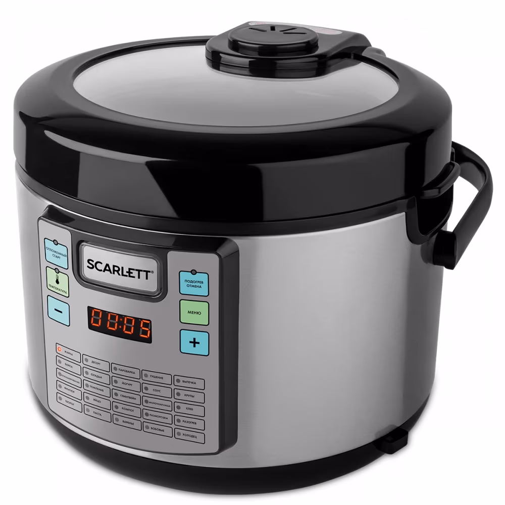 Мультиварка Scarlett SC-MC410S24, 700 Вт, 28 программ, Серебристый с чёрным
