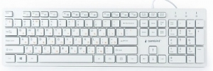 Gembird KB-MCH-03-W-RU "Chocolate" Multimedia, Slimline keyboard with "chocolate" type keys, USB, White thumbnav 1