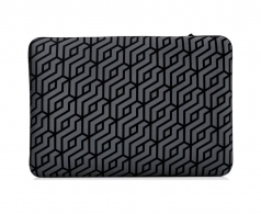 15.6" NB Bag - HP Chroma Geo, Durable Neoprene Reversible Sleeve, zipper-less, (Black/Silver). thumbnav 1
