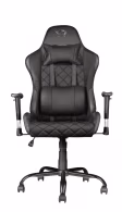 Trust Gaming Chair GXT 707 Resto - Black, Height adjustable armrests, Class 4 gas lift, 90°-180° adjustable backrest, Strong and robust metal base frame, Including removable and adjustable lumbar and neck cushion, Durable double wheels, up to 150kg