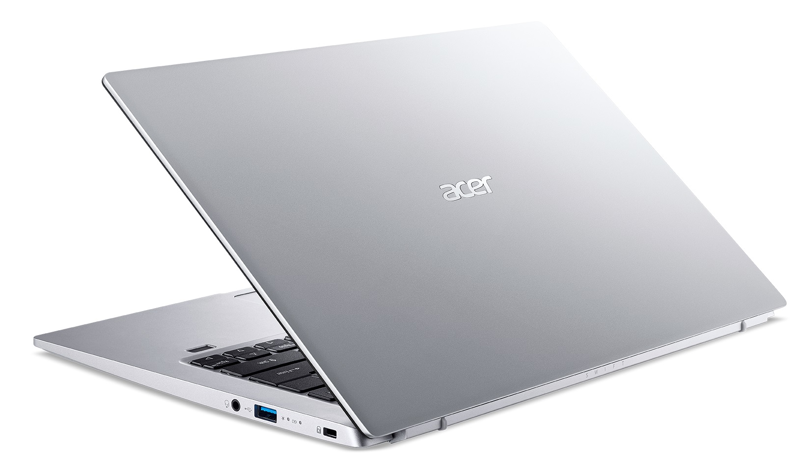 ACER Swift 1 Pure Silver (NX.A77EU.00M), 14.0" IPS FHD (Intel Pentium Silver N6000 4xCore 1.1-3.3GHz, 8GB (1x8) LPDDR4 RAM, 512GB PCIe NVMe SSD, Intel UHD Graphics, CR, WiFi6-AX/BT5.1, FPS, Backlit, 3cell, HD Webcam, RUS, No OS, 1.3kg, 14.95mm) photo 2