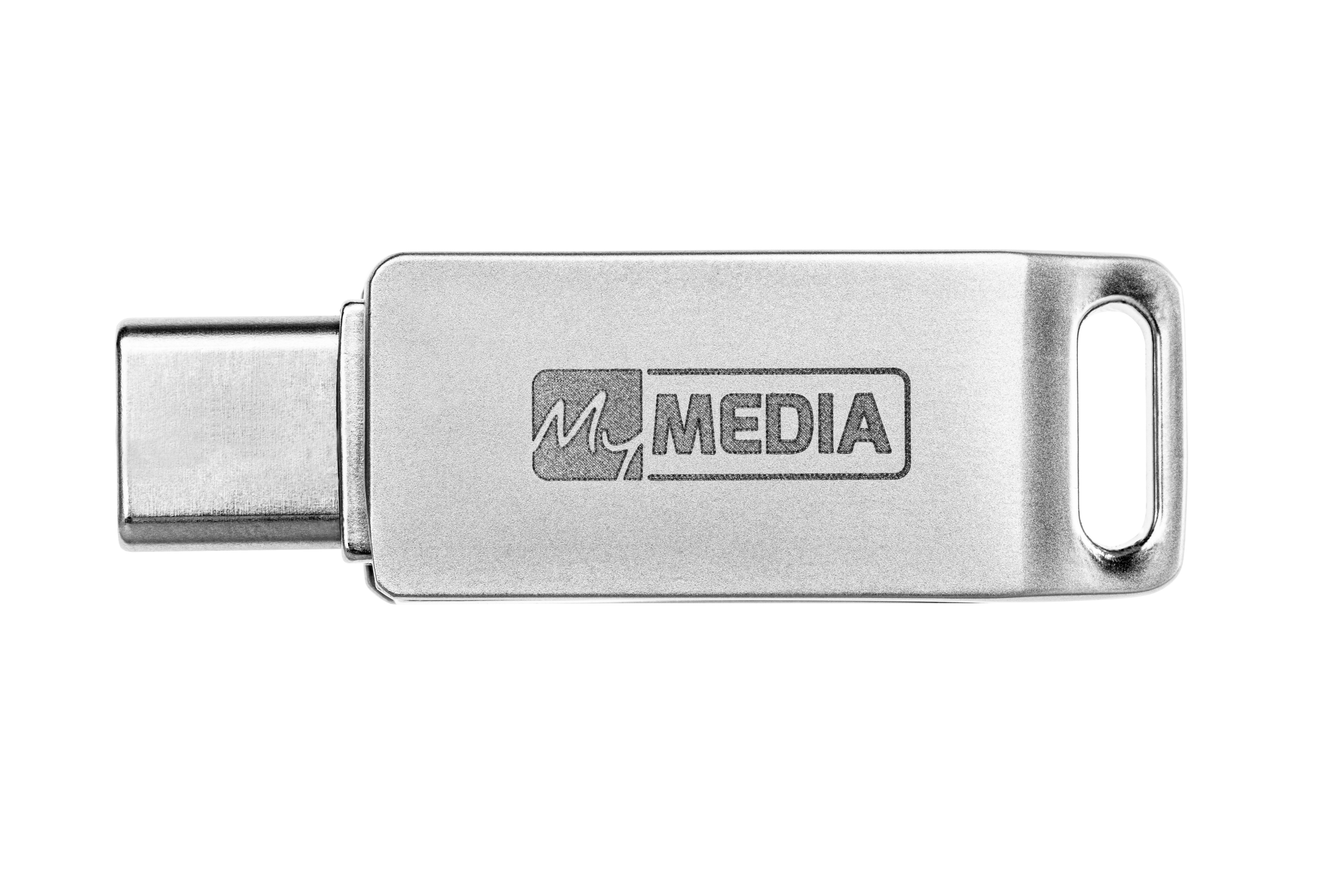 32GB USB3.2 MyMedia (by Verbatim) MyDual USB Drive Metal casing, USB A + USB-C, Strong metal housing with swivel, Reversible connector (Read 80 MByte/s, Write 30 MByte/s) photo 1