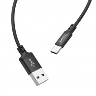 Cable  USB to USB-C HOCO “X14 Times speed”,  2m,  Black, up to 2.0A, Charging Data Cable, Outer material: PVC