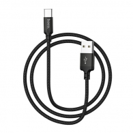 Cable  USB to USB-C HOCO “X14 Times speed”,  2m,  Black, up to 2.0A, Charging Data Cable, Outer material: PVC thumbnav 3
