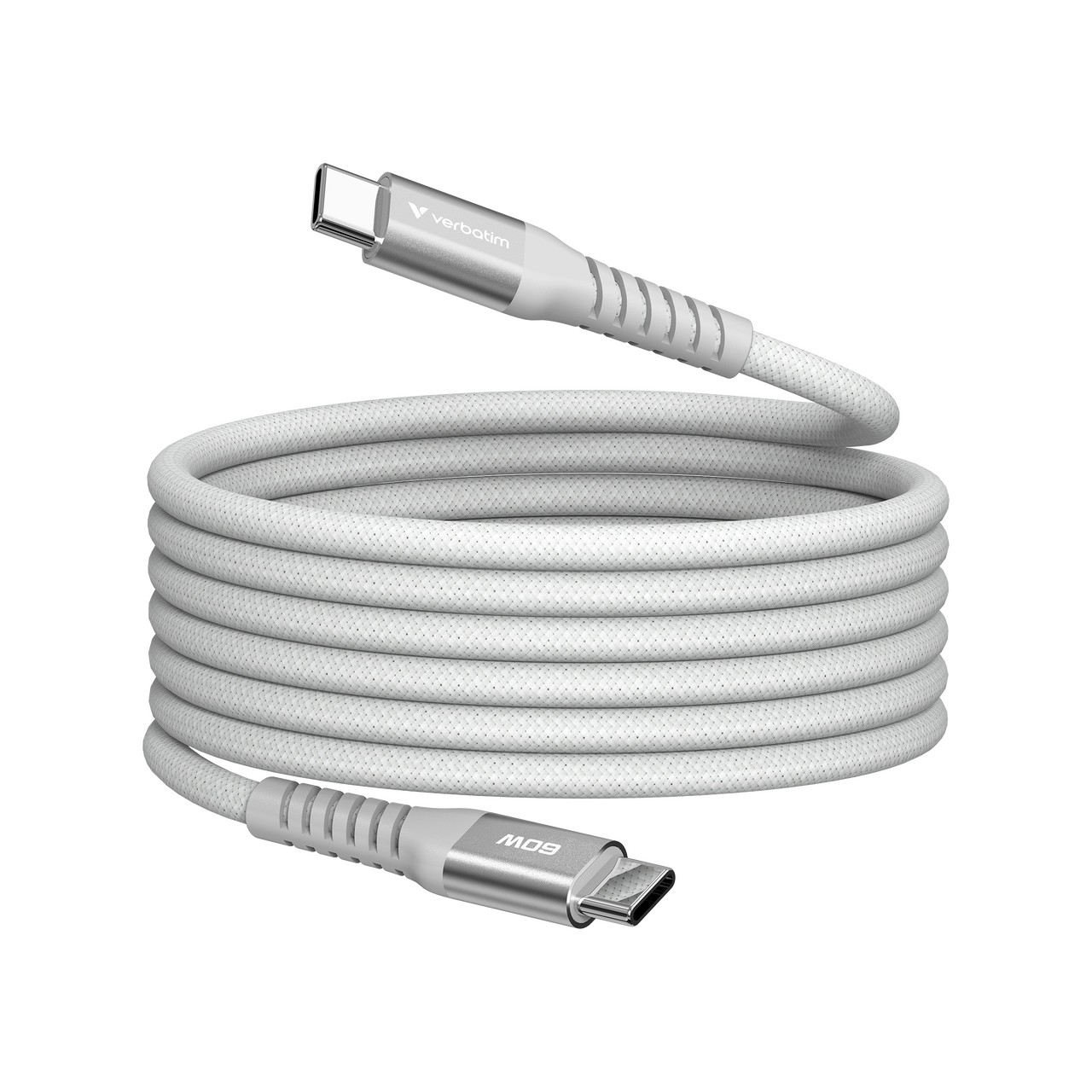 Cablu USB-C to USB-C Verbatim Sync & Charge Magnetic 60W / 1.2 m/ Grey photo 1 Cablu USB-C to USB-C Verbatim Sync & Charge Magnetic 60W / 1.2 m/ Grey photo 1