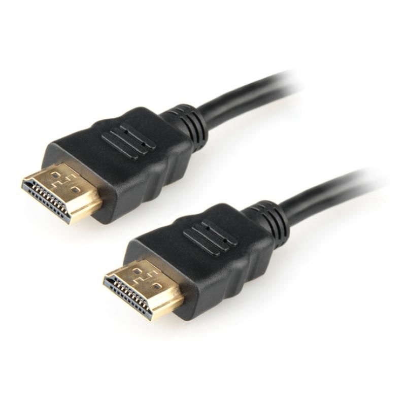 Cable HDMI - 2m - Brackton ”Basic” K-HDE-SKB-0200.B, 2 m, High Speed HDMI® Cable with Ethernet, male-male, with gold plated contacts, double shielded, with dust caps photo 1