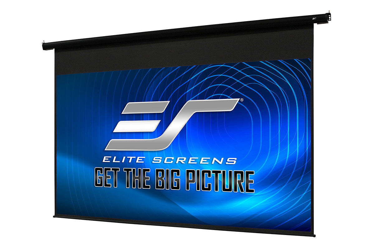 Elite Screens 120” (4:3) 244 x 183 cm, Electric Projection Screen, Spectrum Series with IR/Low Voltage 3-way wall box, Black photo 2
