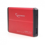 Gembird EE2-U3S-2-R, External enclosure for 2.5'' SATA HDD with USB3.0(5Gb/s) interface, Red thumbnav 1