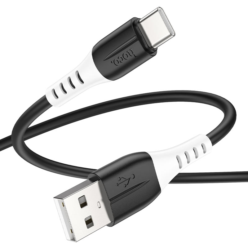 Кабель USB на USB-C HOCO  X82 / 1m / Silicone / up to 3A / Black photo 1