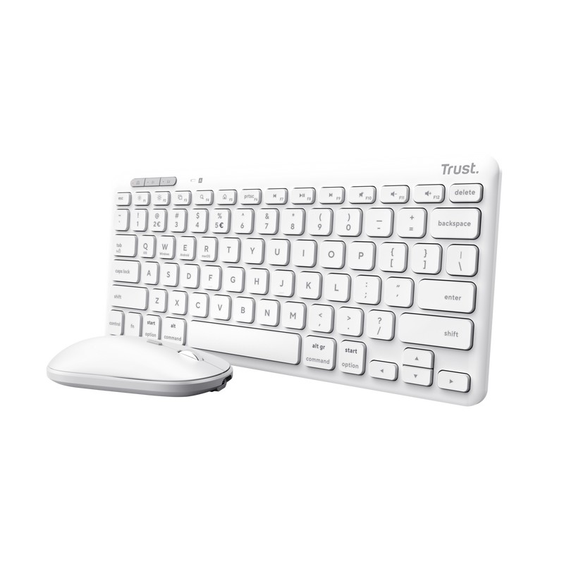 Wireless Tastatura si mouseTrust  Lyra Multi-Device / BT5.0 / White photo 2