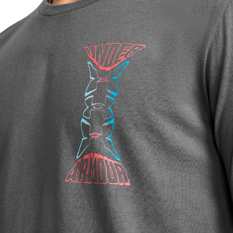 Tricou bărbătesc Under Armour UA Dusk to Dawn Skul SS L Gri photo 3