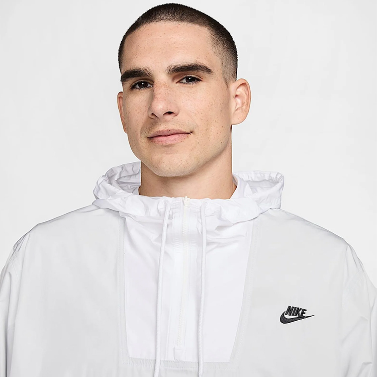 Hanorac pt bărbați Nike M NK CLUB MARINA ANRK GFX XL Alb-negru photo 6