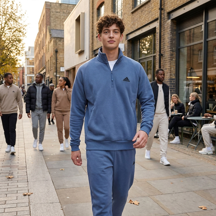 Hanorac pt bărbați Adidas M Z.N.E. H-ZIP XS Albastru photo 6