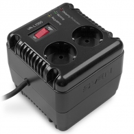 SVEN VR-L1500, 500W, Automatic Voltage Regulator, 2x Schuko outlets+1x ІЕС 320, Input voltage: 184-285V, Output voltage: 230V ± 10%, diod indicators on the front panel, plastic body, Black thumbnav 1