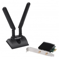 EDIMAX EW-7833AXP AX3000 Wi-Fi 6 + Bluetooth PCI Express Adapter, 2402Mbps on 5GHz + 574Mpbs on 2.4GHz, 802.11ax/ac/n/g/b/a, 2x R SMA Antenna, Bluetooth 5.0