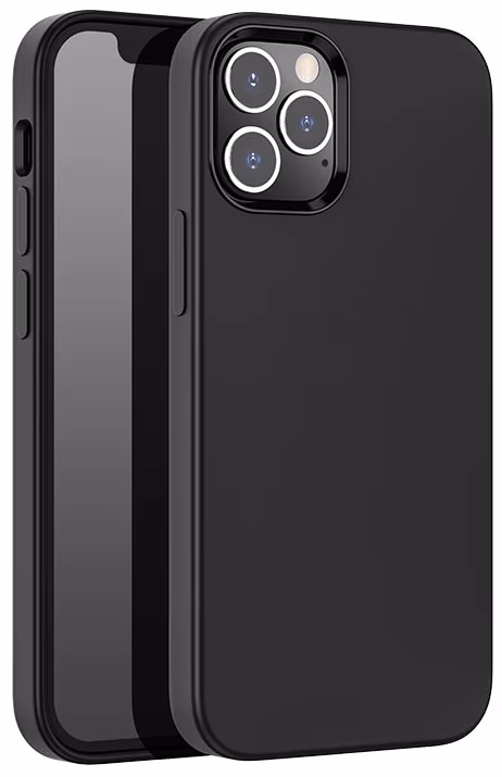 Case  HOCO Pure series for Apple iPhone 13, Black, Liquid silicone material, Skin-friendly feel, Outdoor-grade shock-proof, Anti-drop, Anti-fingerprint 