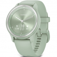 Garmin Vivomove Sport, Cool Mint Case and Silicone Band with Silver Accents thumbnav 1