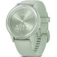 Garmin Vivomove Sport, Cool Mint Case and Silicone Band with Silver Accents