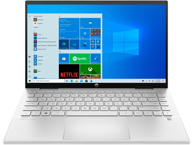 HP Pavilion 14 x360 Natural Silver (14-ek1002ci), 14.0" FHD (1920x1080) IPS 250 nits Multitouch (Intel Core i7-1355U 10xCore 3.7-5.0 GHz, 16GB (on board) LPDDR4 RAM, 512GB PCIe NVMe SSD, Intel Iris Xe Graphics, WiFi 6/BT5.3, CR, USB-C, HDMI, Backlit KB, 3 photo 1