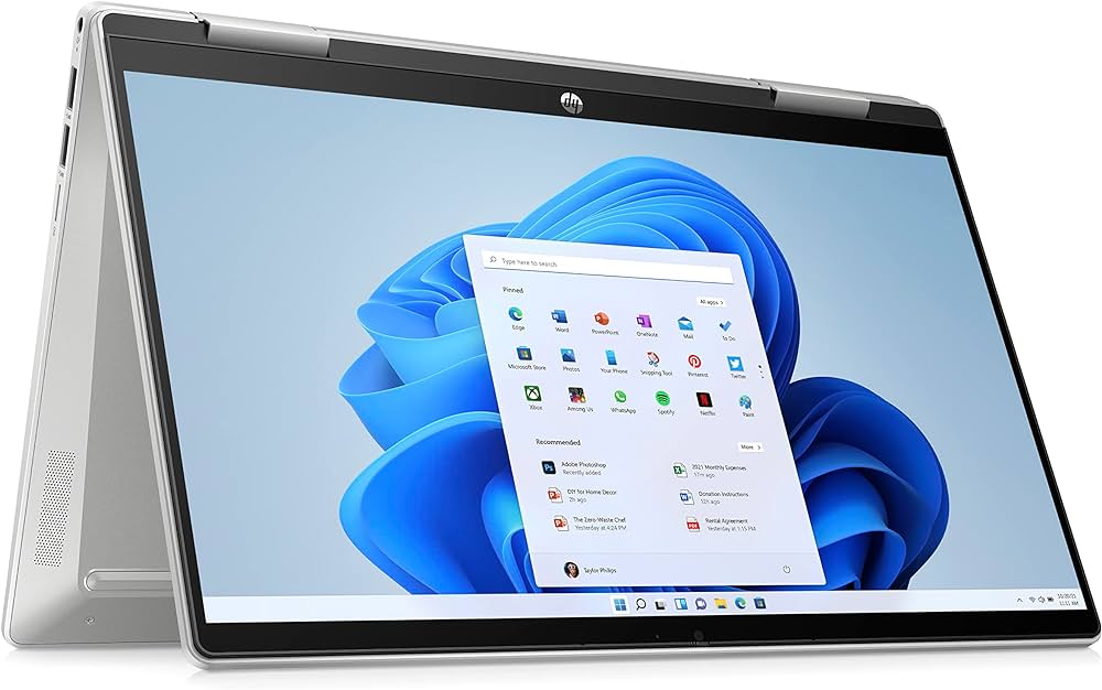 HP Pavilion 14 x360 Natural Silver (14-ek1002ci), 14.0" FHD (1920x1080) IPS 250 nits Multitouch (Intel Core i7-1355U 10xCore 3.7-5.0 GHz, 16GB (on board) LPDDR4 RAM, 512GB PCIe NVMe SSD, Intel Iris Xe Graphics, WiFi 6/BT5.3, CR, USB-C, HDMI, Backlit KB, 3 photo 4