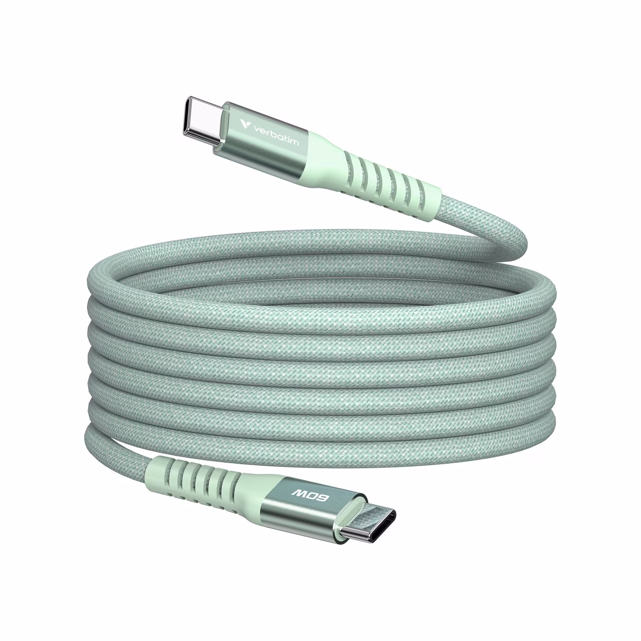 Cablu USB-C to USB-C Verbatim Sync & Charge Magnetic 60W / 1.2 m/  Green