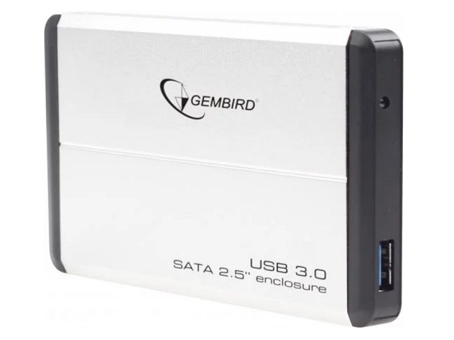 Gembird EE2-U3S-2-S, External enclosure for 2.5'' SATA HDD with USB3.0(5Gb/s) interface, Silver photo 1