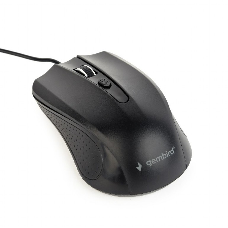 Gembird MUS-4B-01, Optical Mouse, 1200dpi, USB, 1.35 m cable, Black photo 1 Gembird MUS-4B-01, Optical Mouse, 1200dpi, USB, 1.35 m cable, Black photo 1