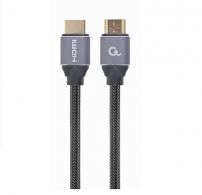 Cable HDMI 2.0 CCBP-HDMI-2M, Premium series 2 m, High speed  with Ethernet, Supports 4K UHD resolution at 60Hz, Nylon, Gold plated connectors, Copper AWG30 thumbnav 1