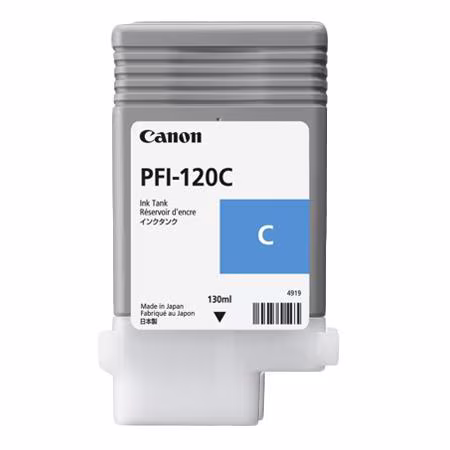 Ink Cartridge Canon PFI-120 Cyan EMEA , 130ml for Canon imagePROGRAF TM-200, TM-205, TM-300, TM-305