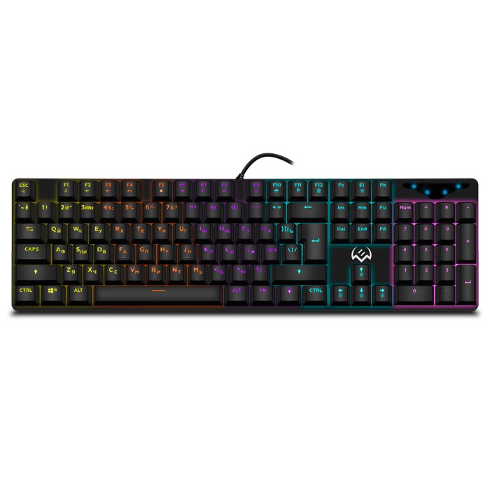 Tastatura Gaming SVEN KB-G9300 RGB / Blue switches / USB / 1.8m / Black photo 1