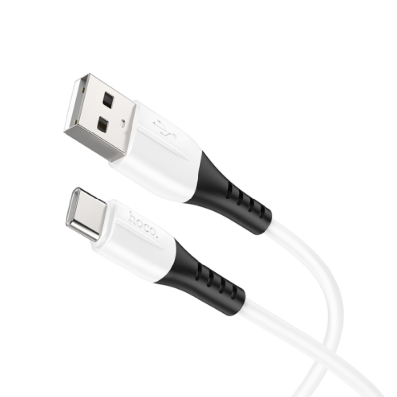 Кабель USB на USB-C HOCO  X82 / 1m / Silicone / up to 3A / White photo 2