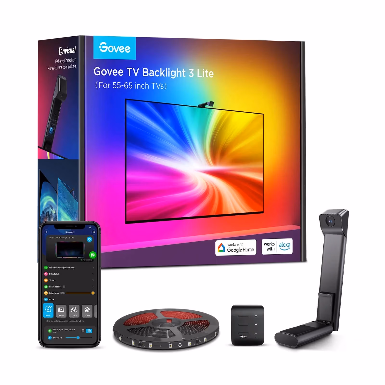 Светодиодная лента для телевизора GOVEE RGBIC TV Backlight 3 Lite  (55”-65”)