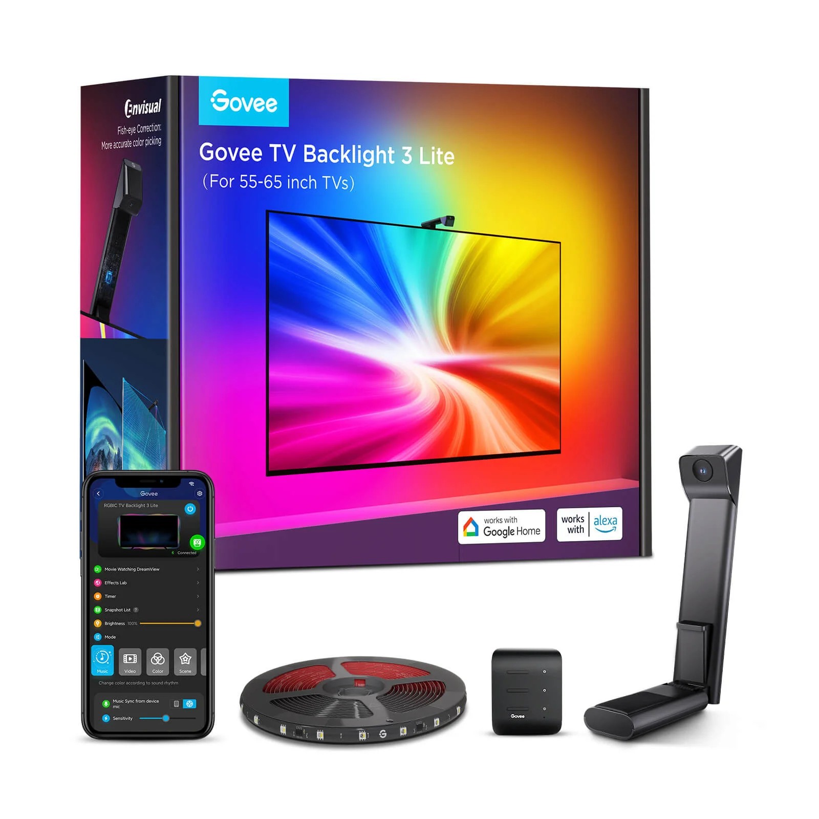 Светодиодная лента для телевизора GOVEE RGBIC TV Backlight 3 Lite  (55”-65”) photo 1
