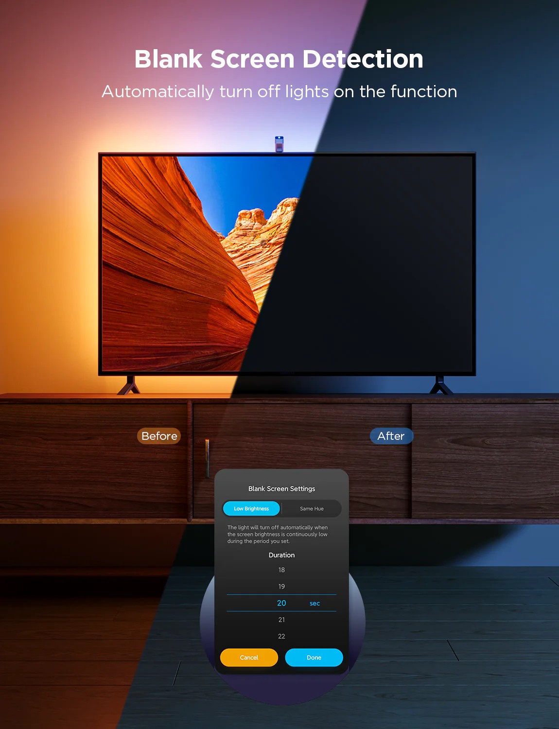 Светодиодная лента для телевизора GOVEE RGBIC TV Backlight 3 Lite  (55”-65”) photo 8
