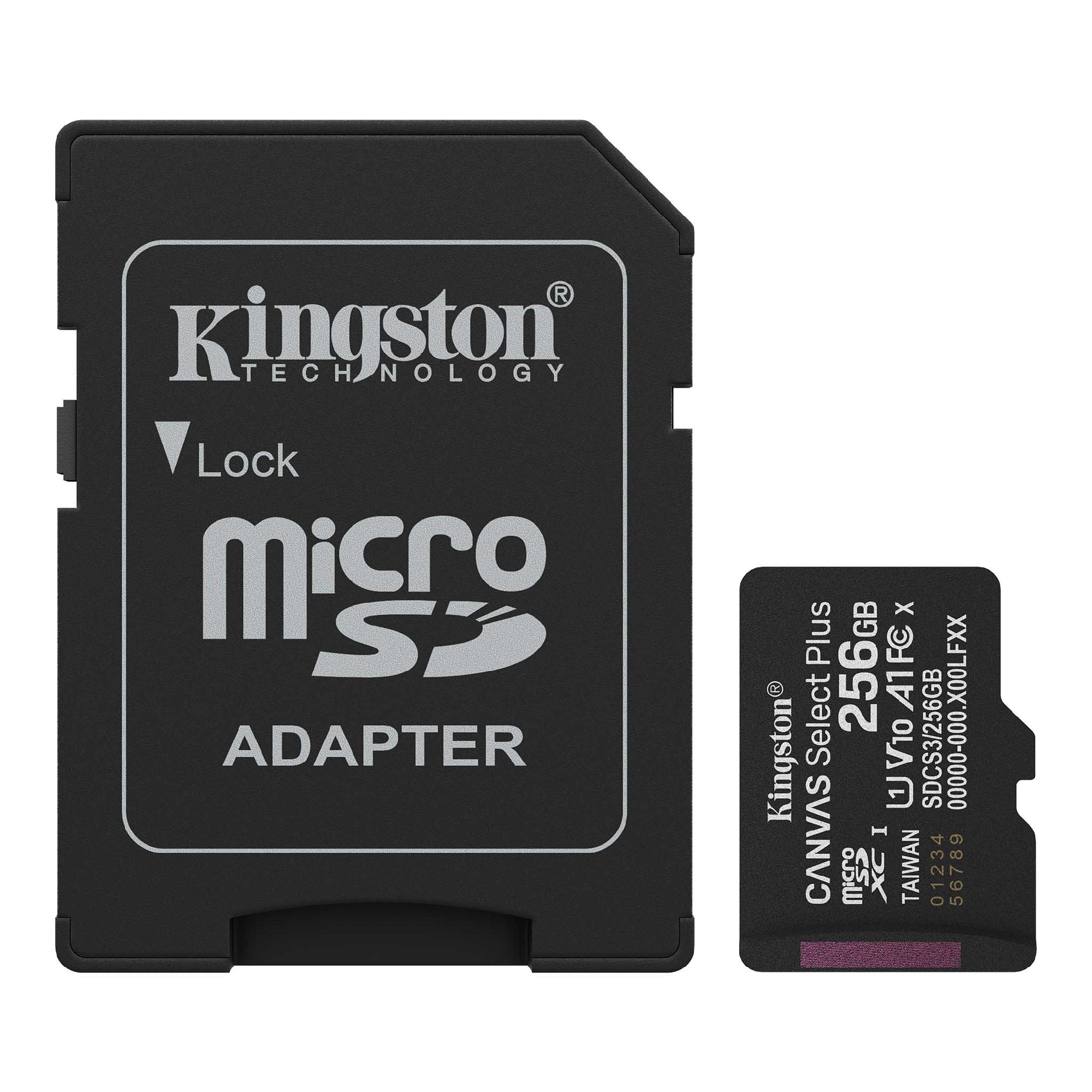 Card de memorie microSD  256GB Kingston Canvas Select Plus, 150MB/s + SD adapter photo 2