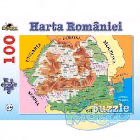 Noriel NOR4674 Puzzle 100 Piese Harta Romaniei Refresh 