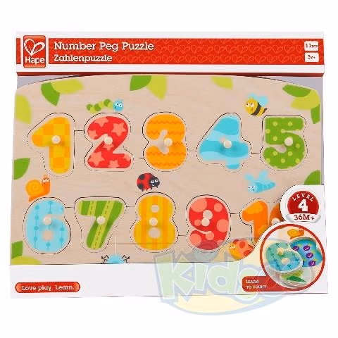Hape E1404B Number Peg Puzzle