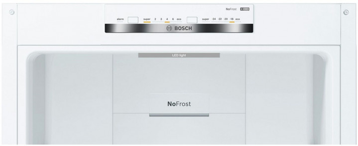 Frigider cu doua usi Bosch KGN39VW316 / 366 l / 203 cm / F / Alb photo 2