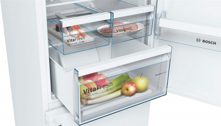 Frigider cu doua usi Bosch KGN39VW316 / 366 l / 203 cm / F / Alb photo 3