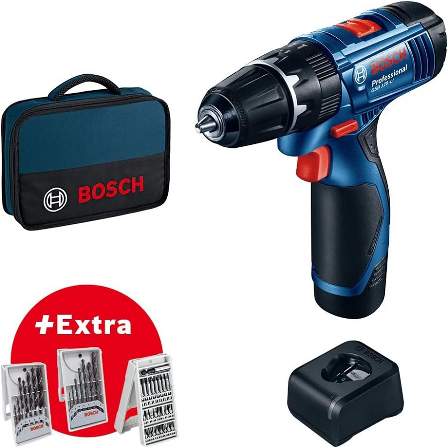 Аккумуляторная дрель-шуруповерт Bosch GSB 120 Li 1x2.0Ah, 06019G8126 photo 2