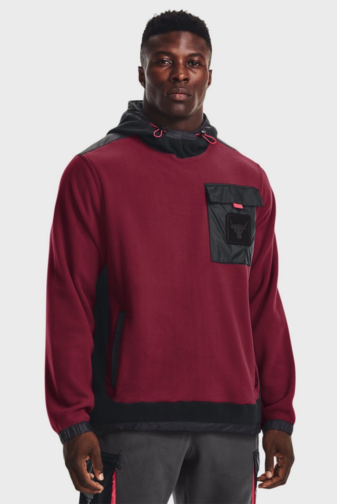 Hanorac pt bărbați Under Armour UA PJT ROCK MICROFLC HOODIE L Bordo photo 2