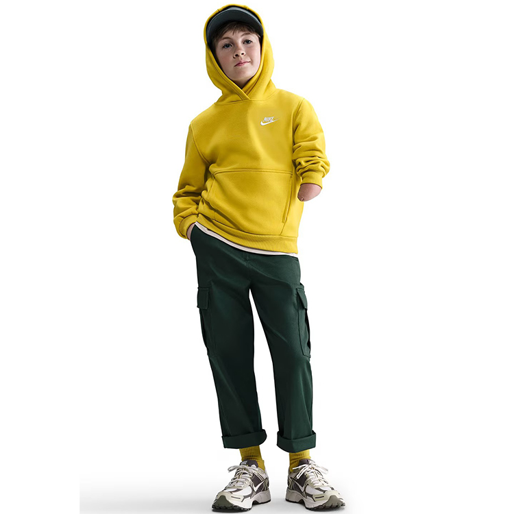 Jacheta Nike K NSW CLUB FLC HDY LBR XS Galben Barbati photo 4