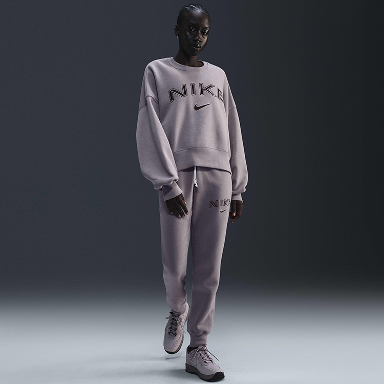 Брюки Nike W NSW PHNX FLC MR STD LOGO PNT S Сиреневый Женский photo 8