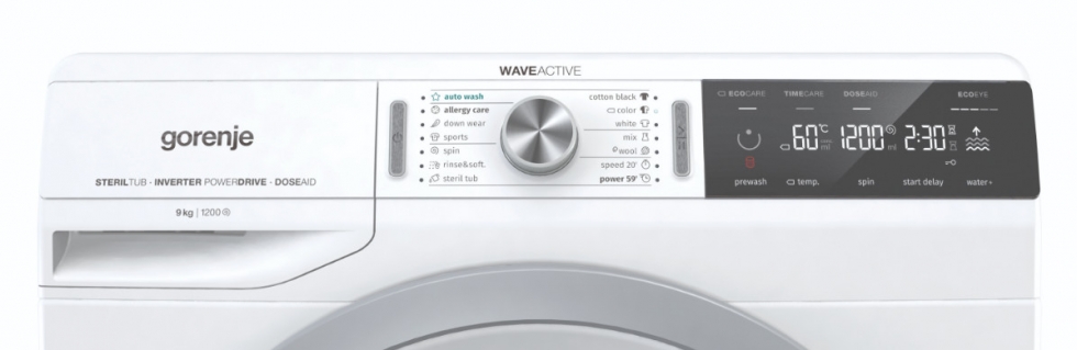 Стиральная машина Gorenje WA926 9 кг / 1200 об/мин / A+++ / Белый photo 2