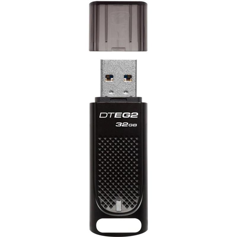 32GB USB3.1 Kingston DataTraveler Elite G2 Black, Durable zinc alloy die-cast metal casing is shock and water-resistant, LED indicator, (Read 180 MByte/s, Write 50 MByte/s) photo 2
