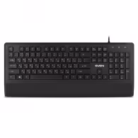 SVEN KB-E5500, Keyboard, 104 keys, 12 Fn-keys, Waterproof, Ergonomic Keyboard Rest, slim compact design, low-profile keys, Black, Rus/Ukr/Eng