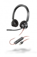 Plantronics Stereo Blackwire C3320 USB - A,  Noise-cancelling Microphone, Remote Call Control, Mic. Frequency Response 100 Hz–10 kHz, Output 20 Hz–20 kHz, 32Ohm (213934-01)
