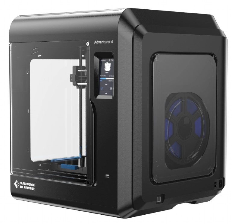 Gembird 3D Printer Flashforge Adventurer4, FFF, Single extruder, Fully-Closed Design & Auto-Temperature Control System, Build size: up to 220 x 200 x 250 mm, Connection Internet/USB stick/ WIFI, Filament: ABS/PLA/PC/PETG/PLA-CF/PETG-CF spool, 1.75mm