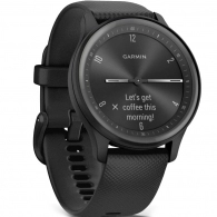Garmin Vivomove Sport, Black Case and Silicone Band with Slate Accents