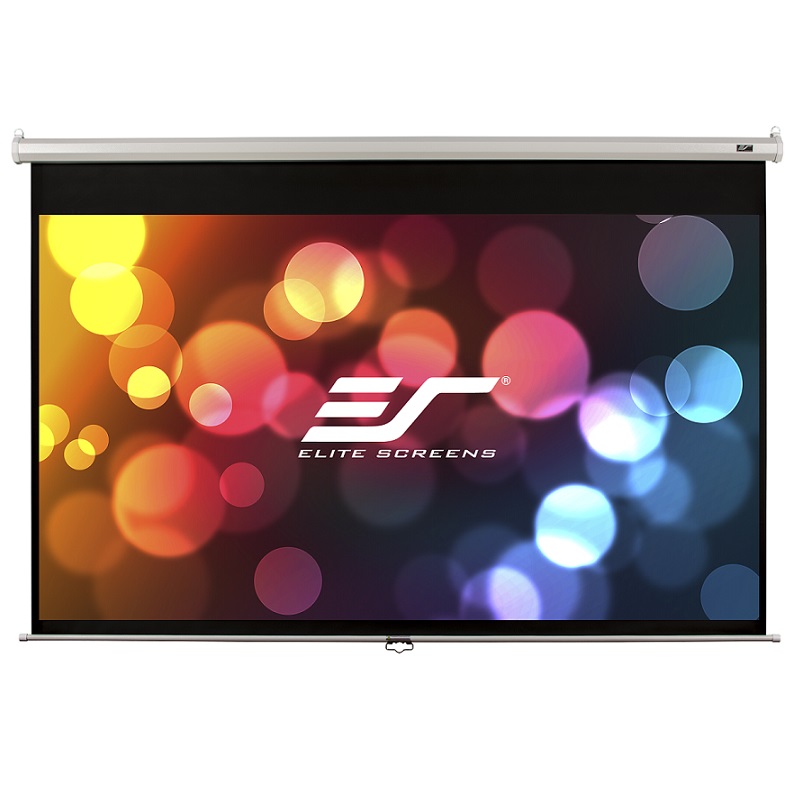 Elite Screens 170"(1:1) 305x305cm Manual Pull Down Screen, White photo 1